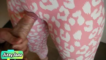 play Cumming in my panties and yoga pants after rubbing my smooth pussy