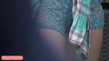 play Jeny smith walks in public with transparent shorts. real flashing moments
